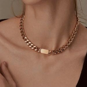 Gold plated stainless steel Cuban link necklace